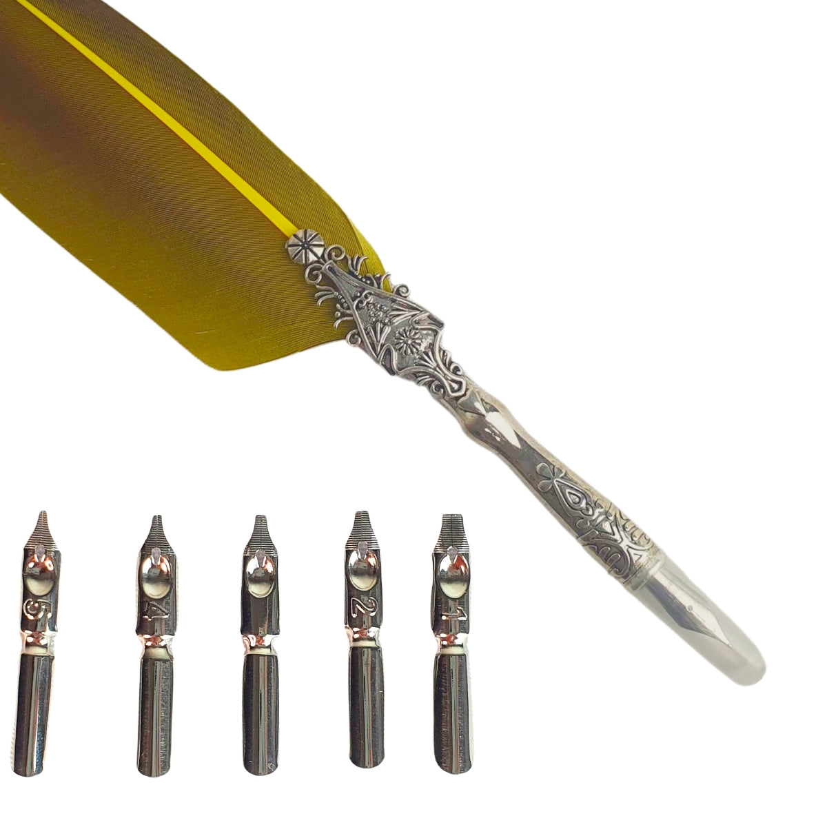 Caneta Tinteiro Simples Pena Amarela Caneta Tinteiro Simples Pena Amarela